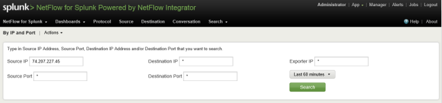 Splunk NetFlow Query